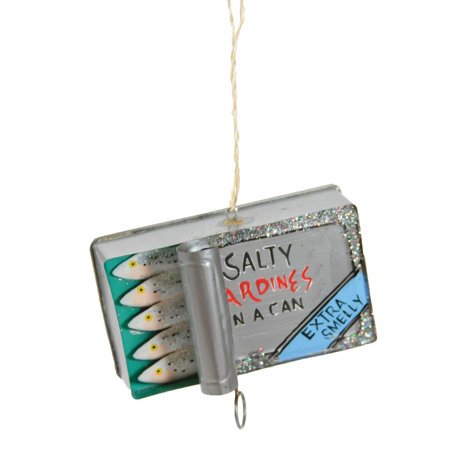 Salty Sardines Glass Ornament