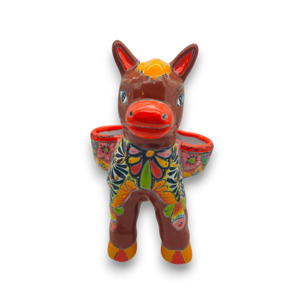 Talavera Donkey Planter | Mexican Ceramic Burro Pot