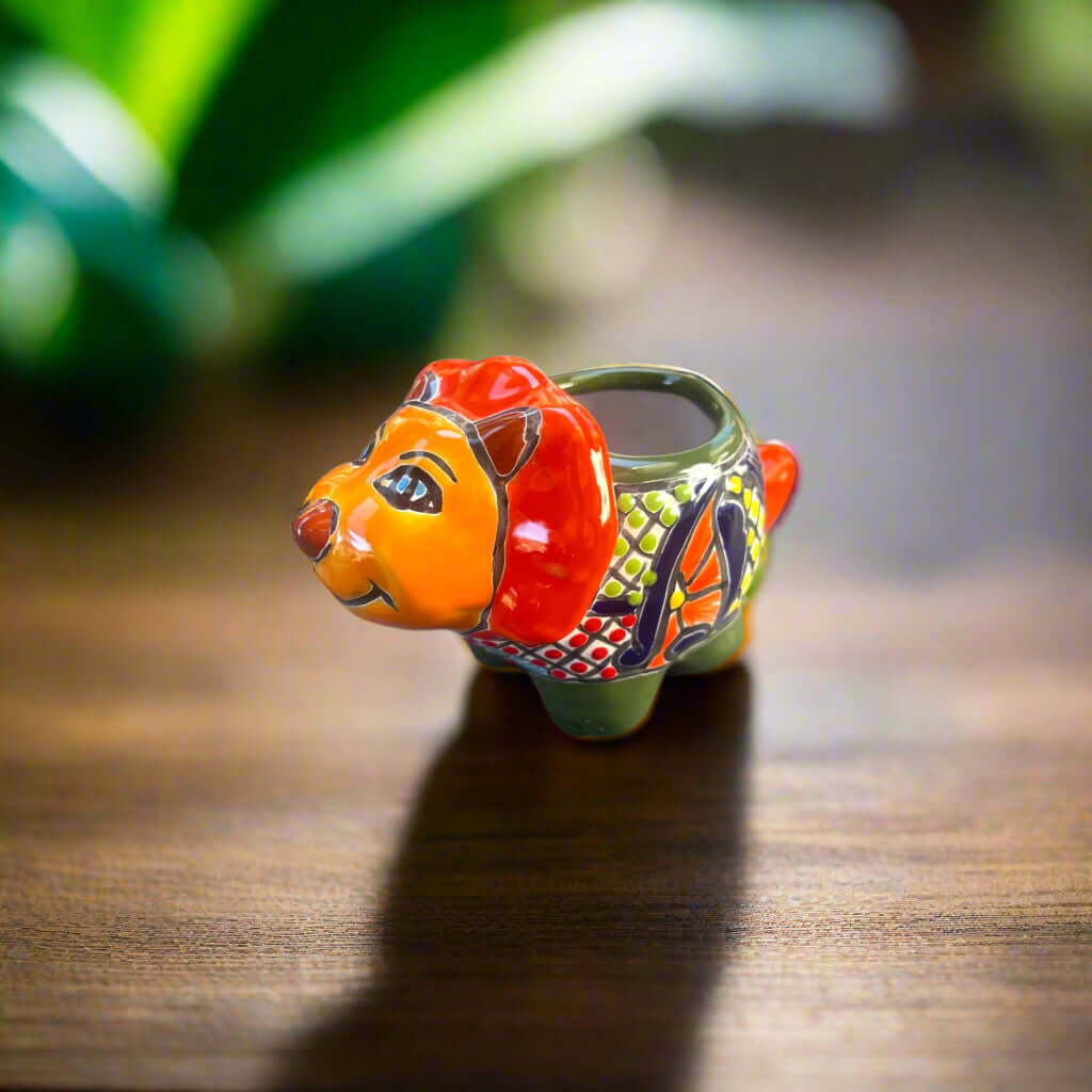 Talavera Triceratops Planter | Colorful Mexican Succulent Pot