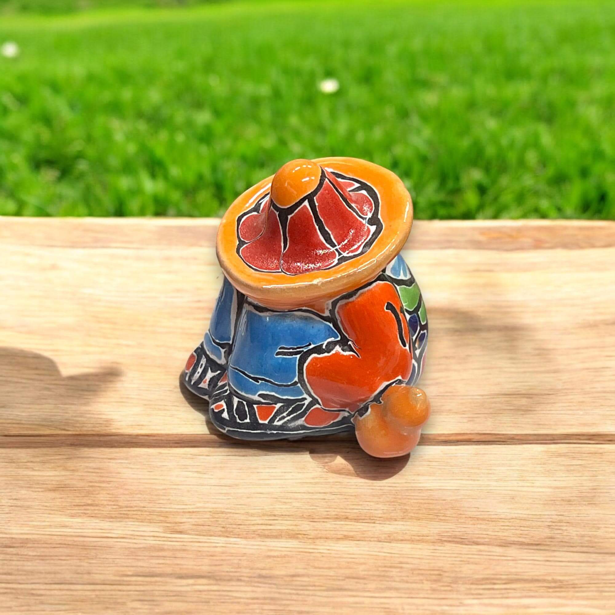 Small Talavera Panchito Figurine | Colorful Mexican Sleeping Man