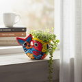 Colorful Talavera Fish Planter | Mexican Hand-Painted Pottery