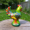 Talavera Rooster Statue | Mexican Folk Art Chicken Decor