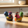 Set of 2 Chicken Salt and Pepper Shakers | Mexican Guerrero Pottery