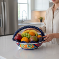 Talavera Fruit Basket | Colorful Hand-Painted Centerpiece