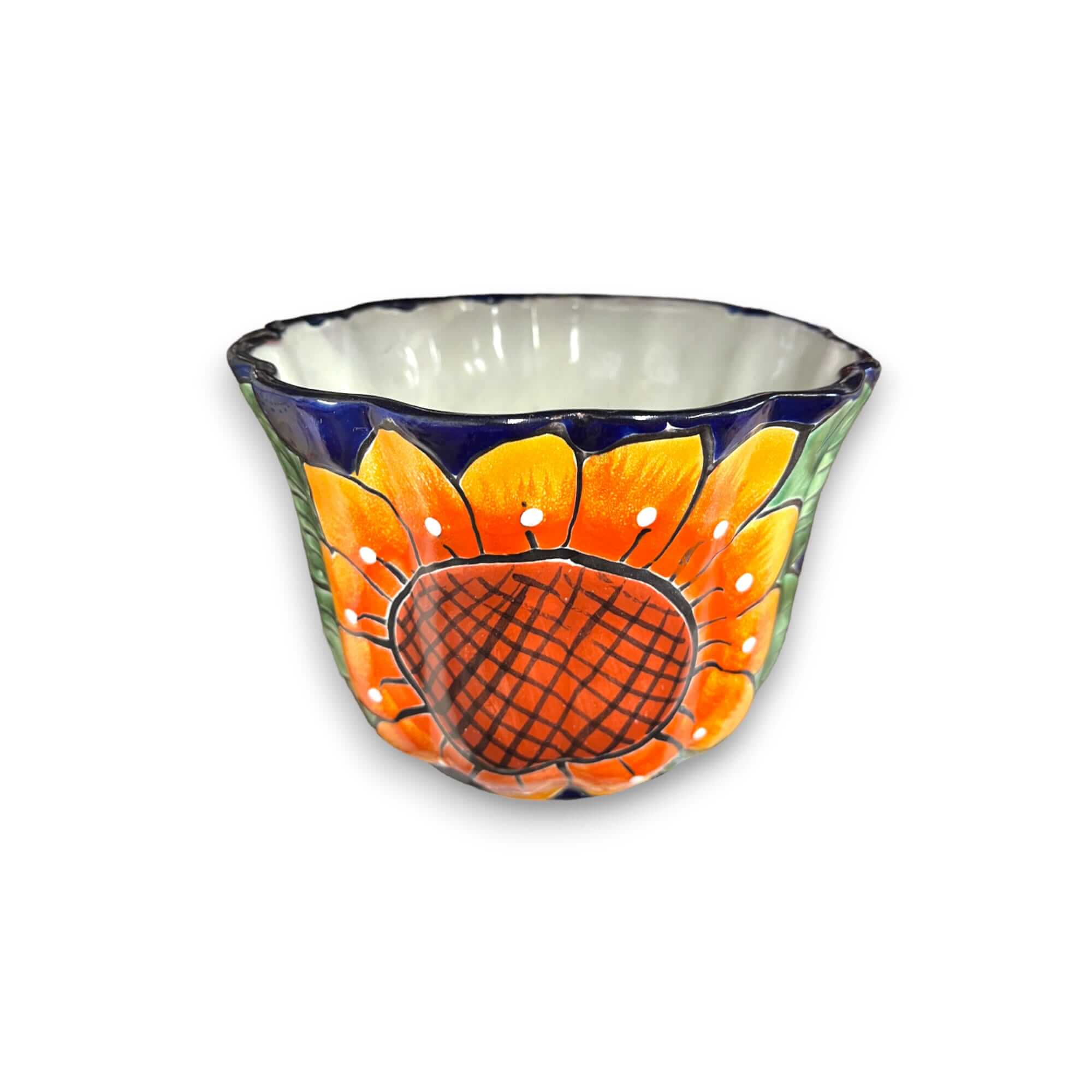Vibrant Talavera Planter | Mexican Calla Lily Ceramic Pottery