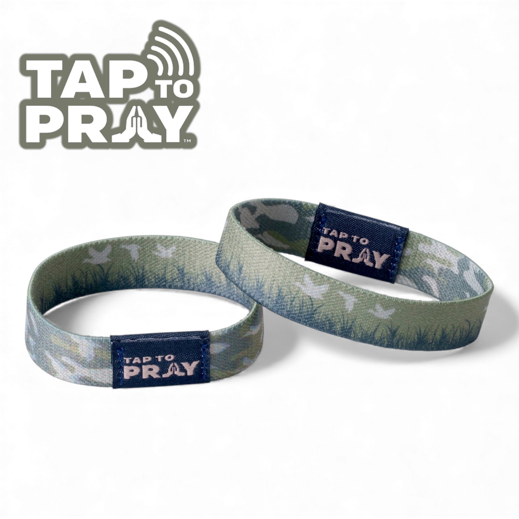 Waterfowl Camo Tap to Pray Wristband